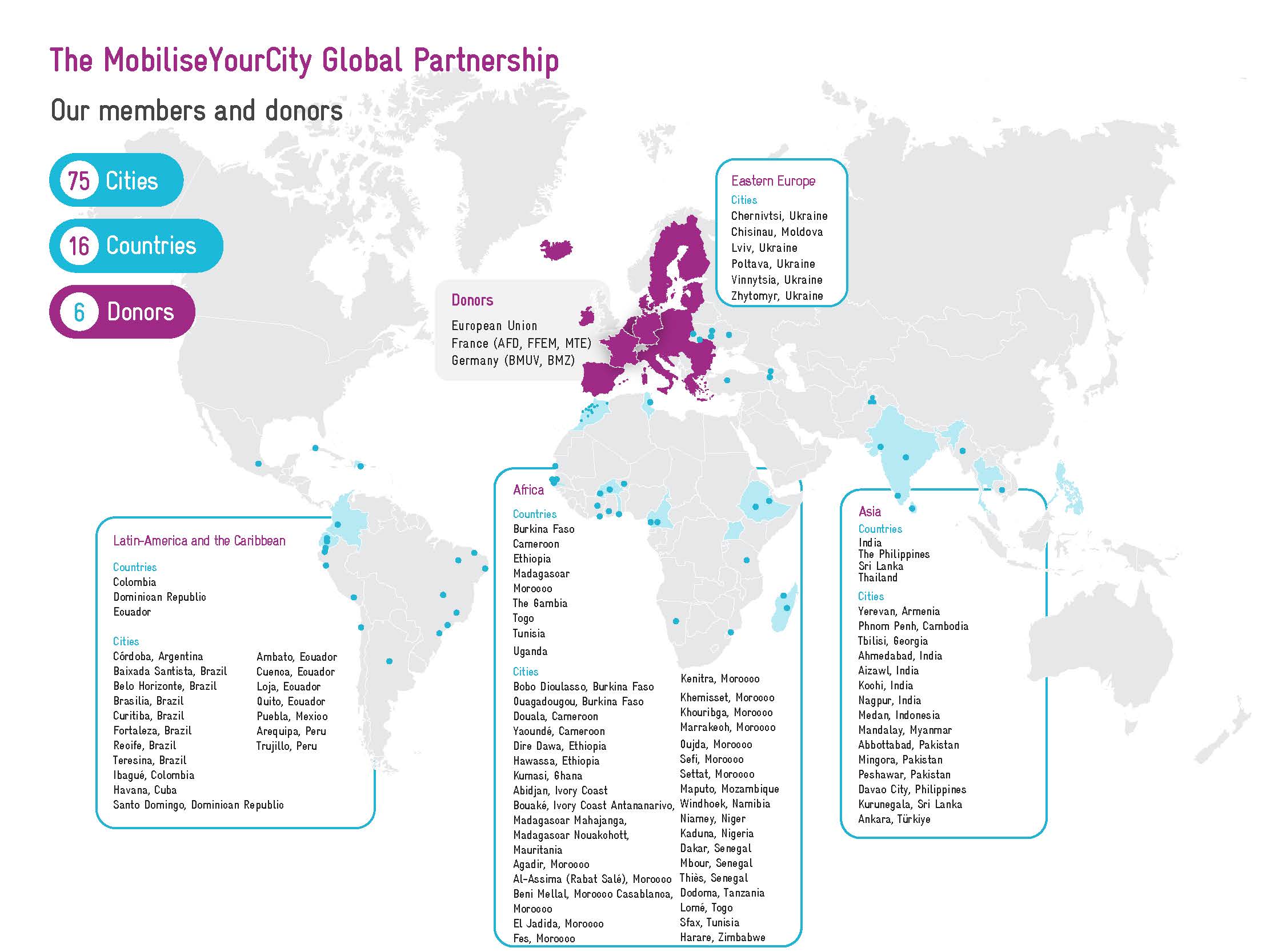 Map of our members and donors